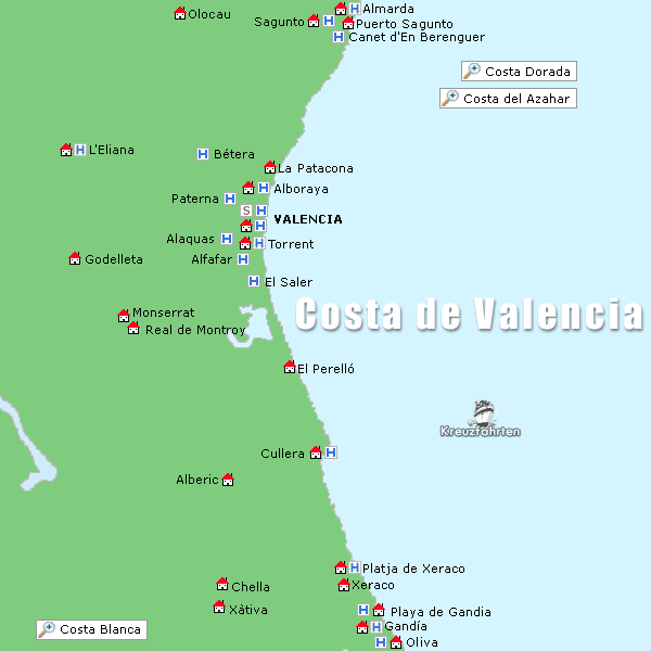 Karte Valencia