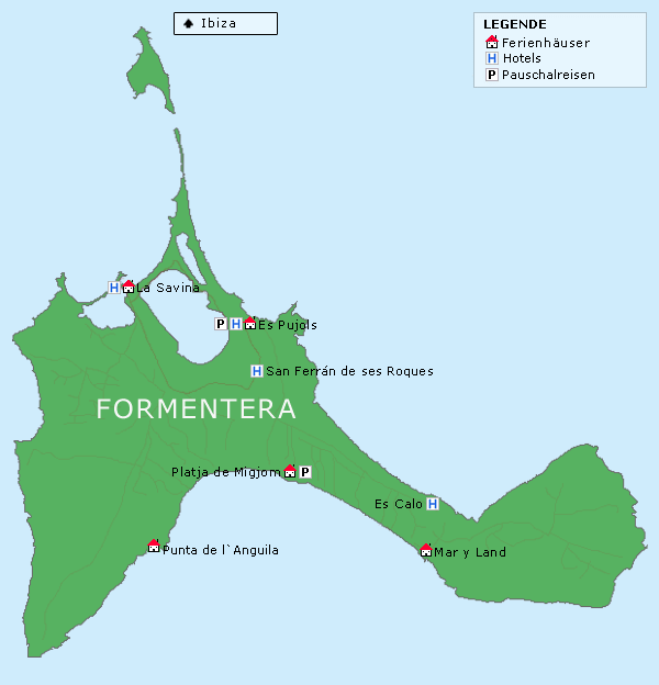 Karte Formentera