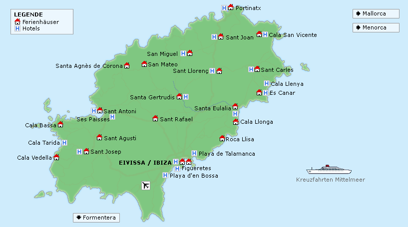 Karte Ibiza