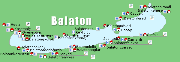 Karte Balaton