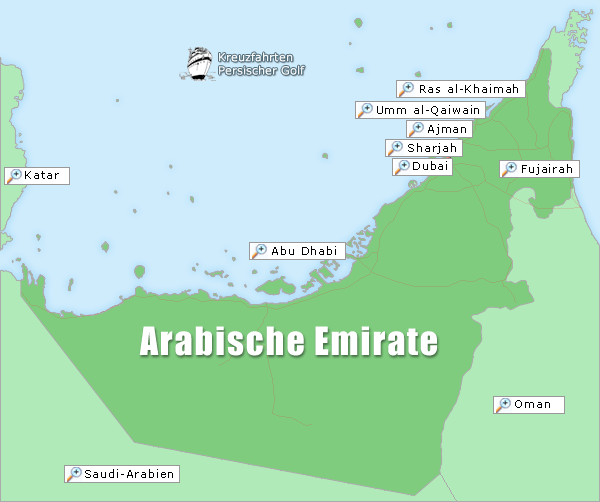 Karte Arabische Emirate