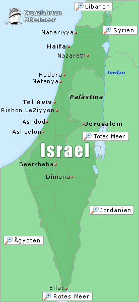 Karte Israel