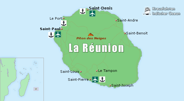 Karte La Reunion