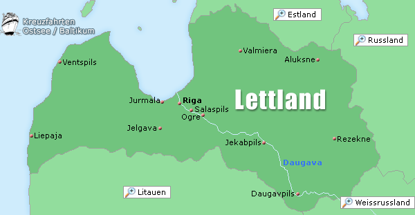 Karte Lettland