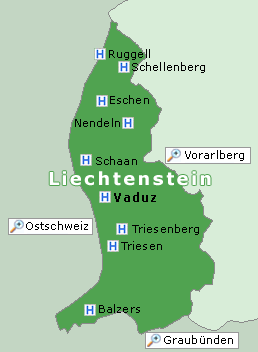 Karte Liechtenstein