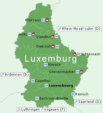 Karte Luxemburg