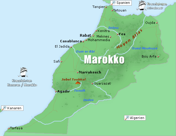 Marokko Karte