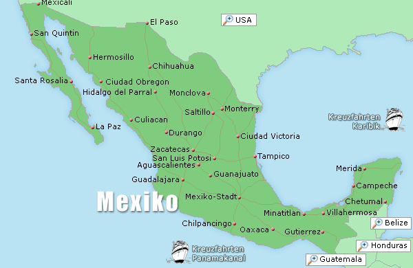 Mexiko Karte
