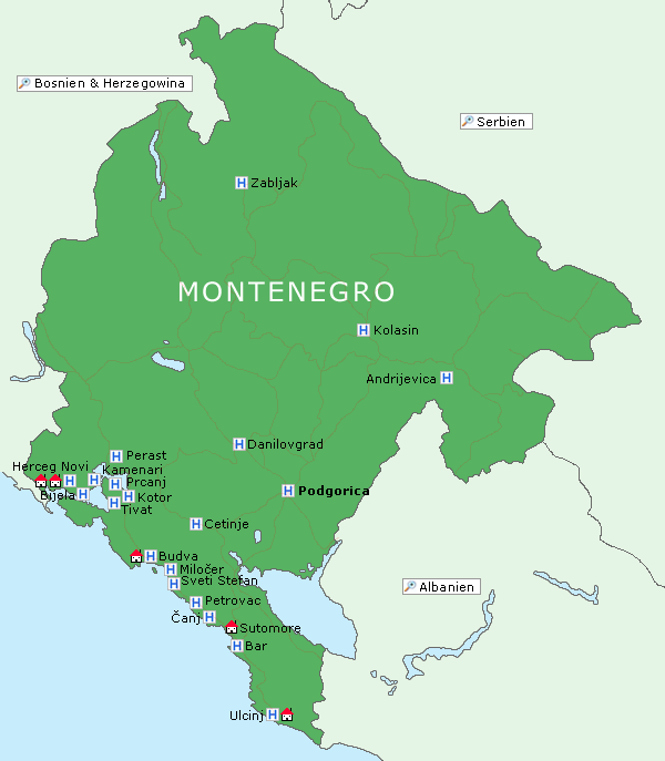 Karte Montenegro