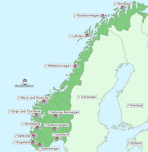 Karte Norwegen