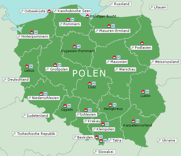 Karte Polen