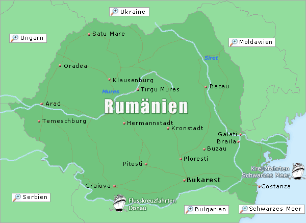 Karte Rumanien