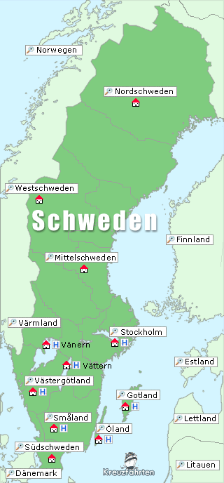 Karte Schweden