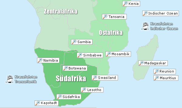 Südafrika Karte