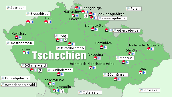 Karte Tschechien
