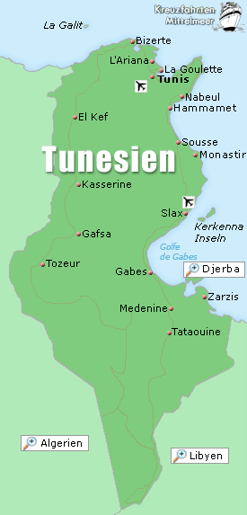 Tunesien Karte