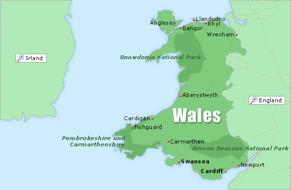 Karte Wales