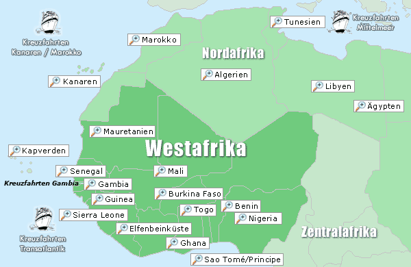 Westafrika Karte