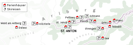 Karte Arlberg