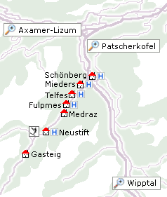 Karte Stubaital