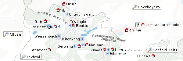 Karte Zugspitzarena