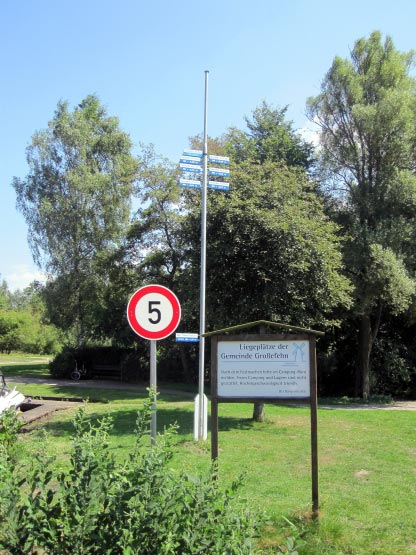 Erlaubt sind hier 5 km/h.