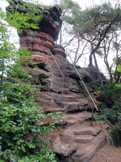 Treppe am Schwalbenfelsen