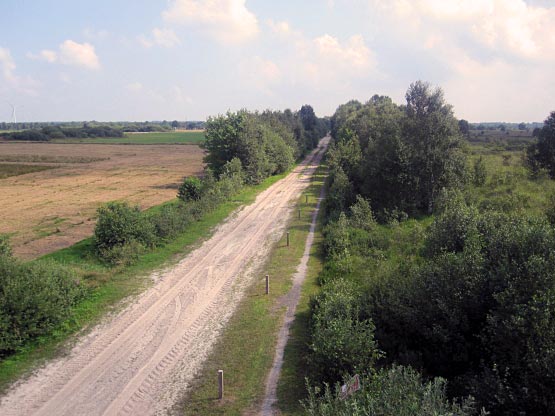 Lengener Meer Wanderweg, Sandweg vom Turm aus