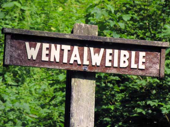 Schild "Wentalweible"